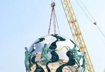 地球雕塑優選，陸地擺件，地球天使雕塑制作廠家