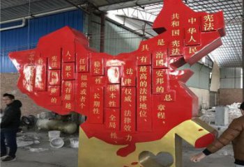 地圖雕塑制作，陸地擺件，不銹鋼地圖雕塑制造廠家