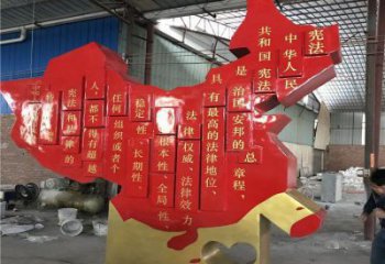 烤漆地圖雕塑，白鋼構(gòu)件，不銹鋼地圖雕塑生產(chǎn)廠家