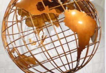 地球儀雕塑公司，花園小品，烤漆地球儀雕塑廠家提供