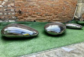 不銹鋼鵝卵石坐凳雕塑生產制作