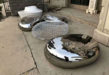 校園坐凳雕塑，拉絲景觀雕塑，抽象主題