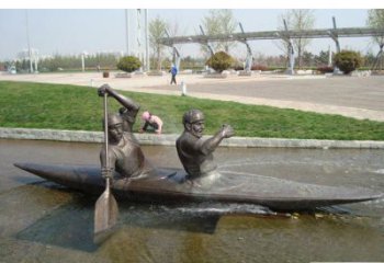 龍舟雕塑定做，村標概念，廣場不銹鋼龍舟雕塑廠