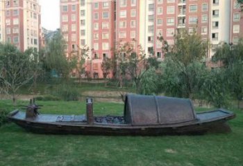 銅船雕塑生產商，城市雕塑，小船銅雕塑廠家常用