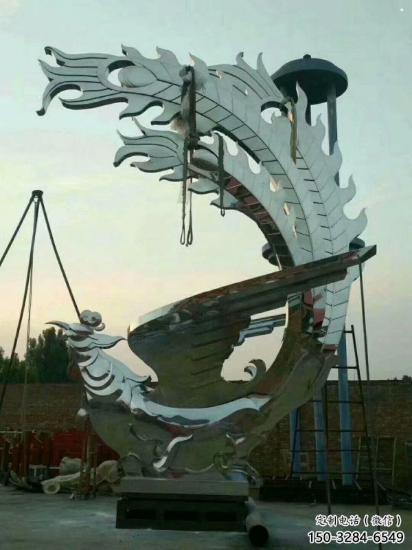景觀鳳凰雕塑供求，美陳雕塑，藝術不銹鋼鳳凰雕塑優選
