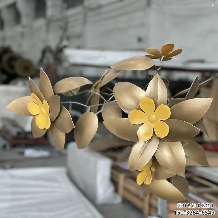 櫻花雕塑制造商，小區擺件，不銹鋼櫻花雕塑制造商