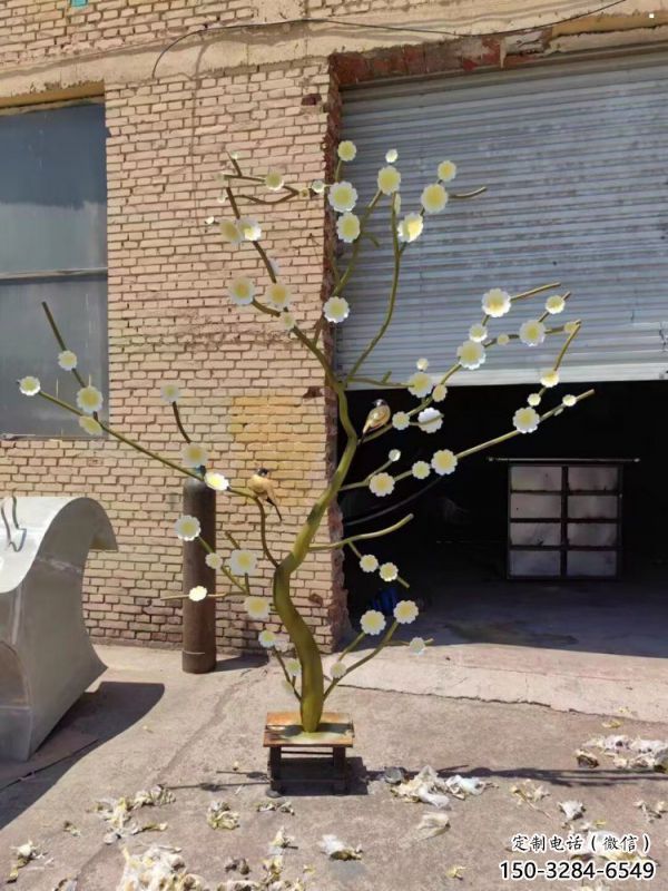 紫丁香雕塑制造商，露天雕塑，不銹鋼紫丁香雕塑訂做廠家