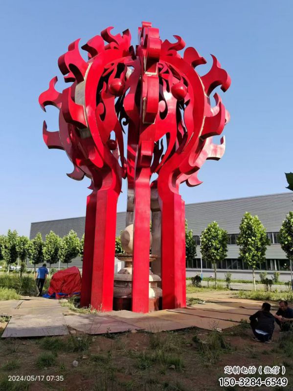 火球雕塑，精神堡壘火球雕塑落地展示
