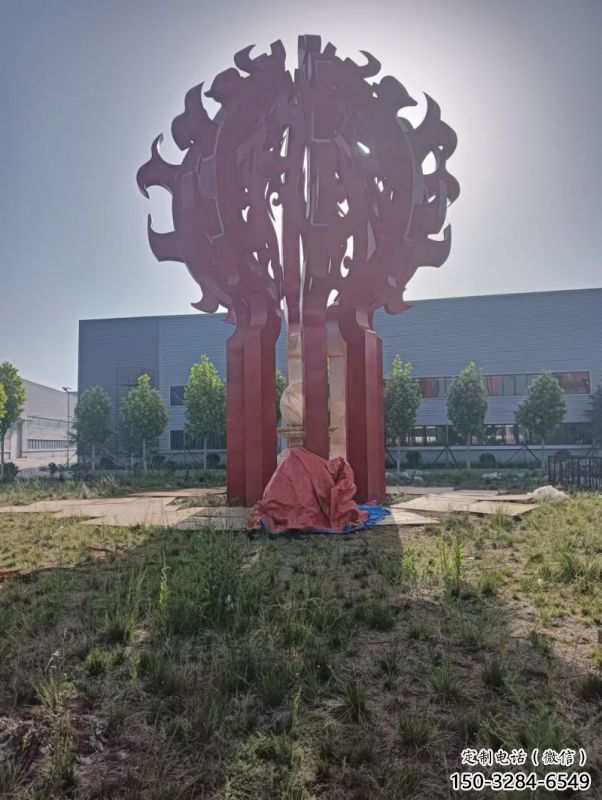 火球雕塑，精神堡壘火球雕塑落地展示