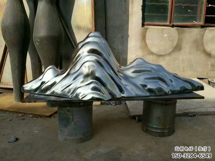 不銹鋼假山雕塑，戶外雕塑，金屬抽象假山雕塑制造