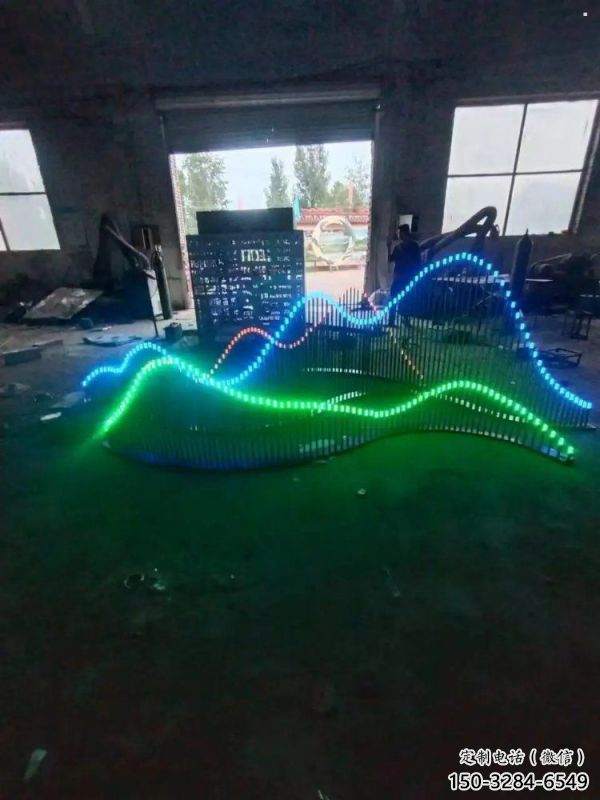 公園假山雕塑，噴砂發光雕塑，鍛造工藝