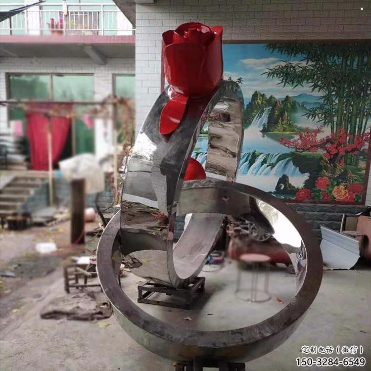 現代戒指環雕塑承接，歐式風格，現代戒指環雕塑精選