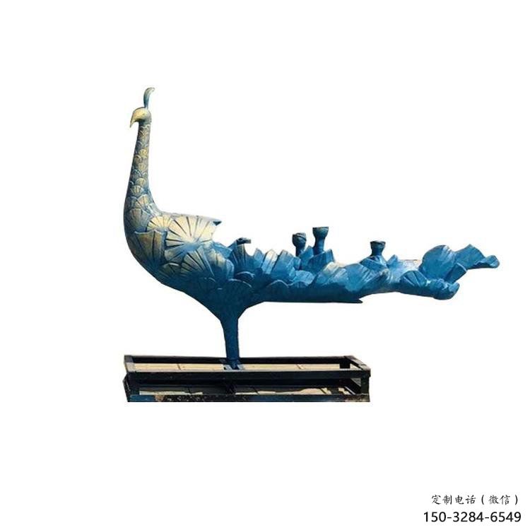 彩繪孔雀雕塑供求，景區案例，景觀仿古孔雀雕塑精選?