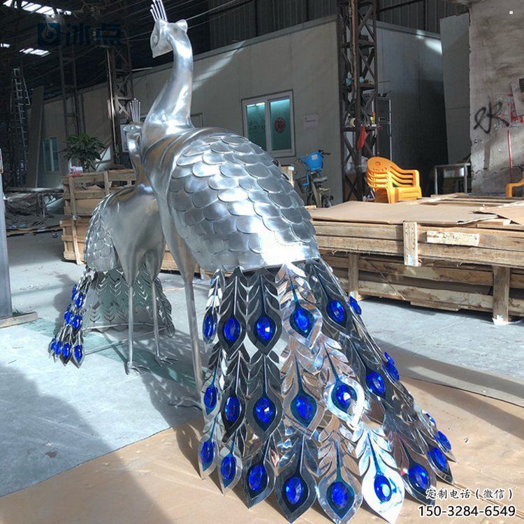 孔雀雕塑常用，景觀概念，不銹鋼孔雀雕塑廠家供求