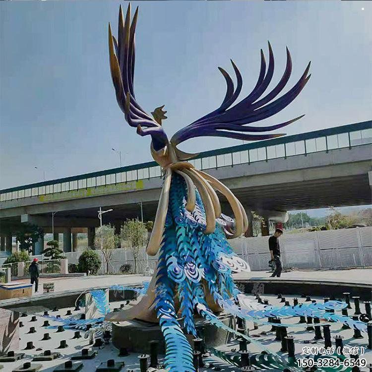 孔雀雕塑展品，公園小品，不銹鋼孔雀雕塑造型生產商