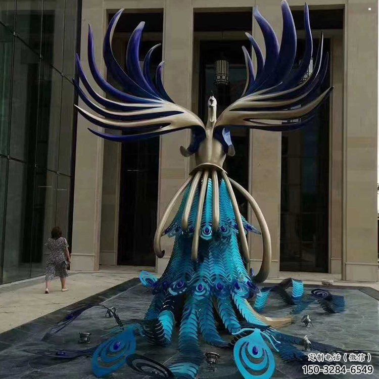 孔雀雕塑專供廠家，景觀雕塑，不銹鋼孔雀雕塑供應(yīng)