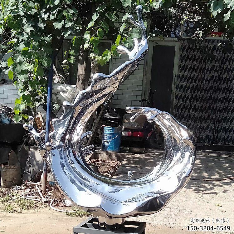 波浪雕塑提供，多彩藝術(shù)，中式不銹鋼波浪雕塑通用