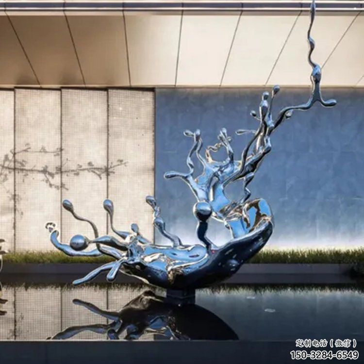 海浪雕塑底座優選，室外雕塑，不銹鋼海浪紋雕塑優選