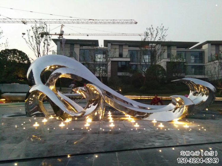 大型商場(chǎng)浪花雕塑