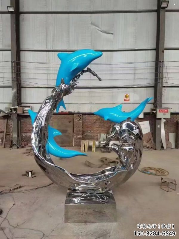 浪花雕塑廠家，抽象藝術造型，戶外廣場小品