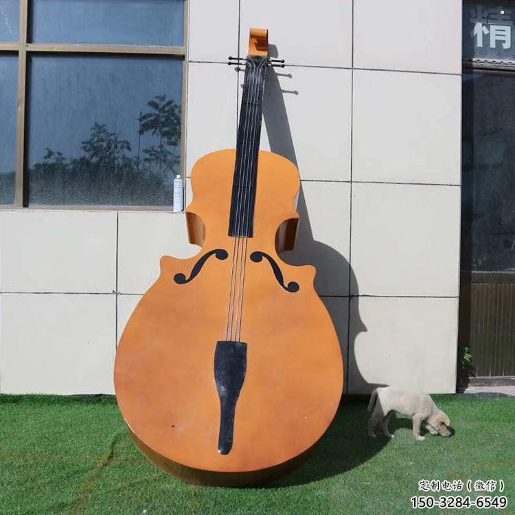 大提琴雕塑精選，街頭藝術，不銹鋼大提琴雕塑承接