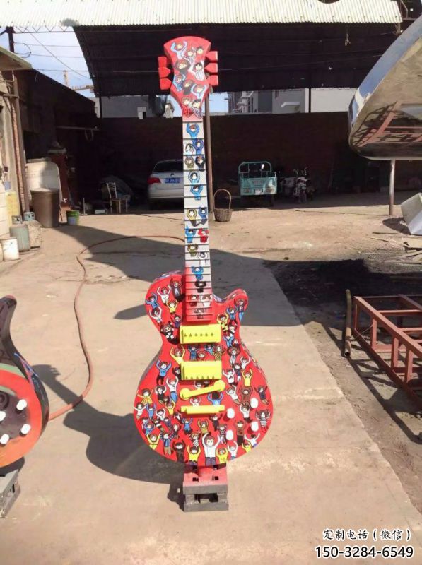 提琴雕塑精選，景區(qū)雕塑，不銹鋼烤漆提琴雕塑提供