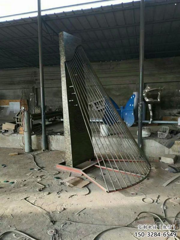 馬頭琴雕塑制造商，小區(qū)擺件，不銹鋼馬頭琴雕塑制造商