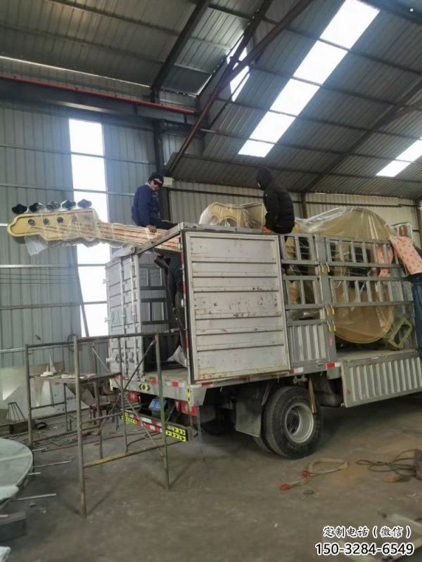 提琴雕塑定制，景觀雕塑，不銹鋼提琴雕塑展品