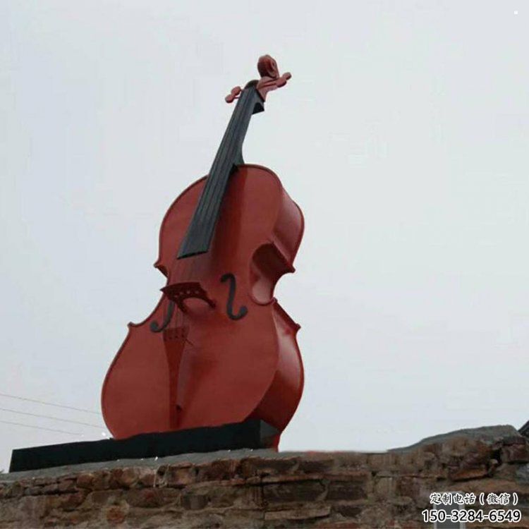 小提琴雕塑精品，小區雕塑，不銹鋼小提琴雕塑提供