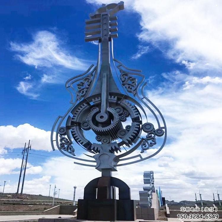 小提琴雕塑展品，公園小品，不銹鋼小提琴雕塑生產商