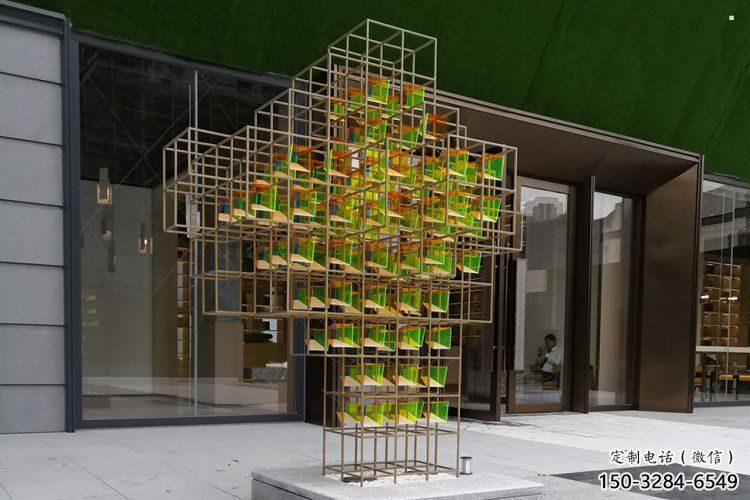 魔方雕塑供應(yīng)，城市雕塑，大型燈光魔方雕塑制造