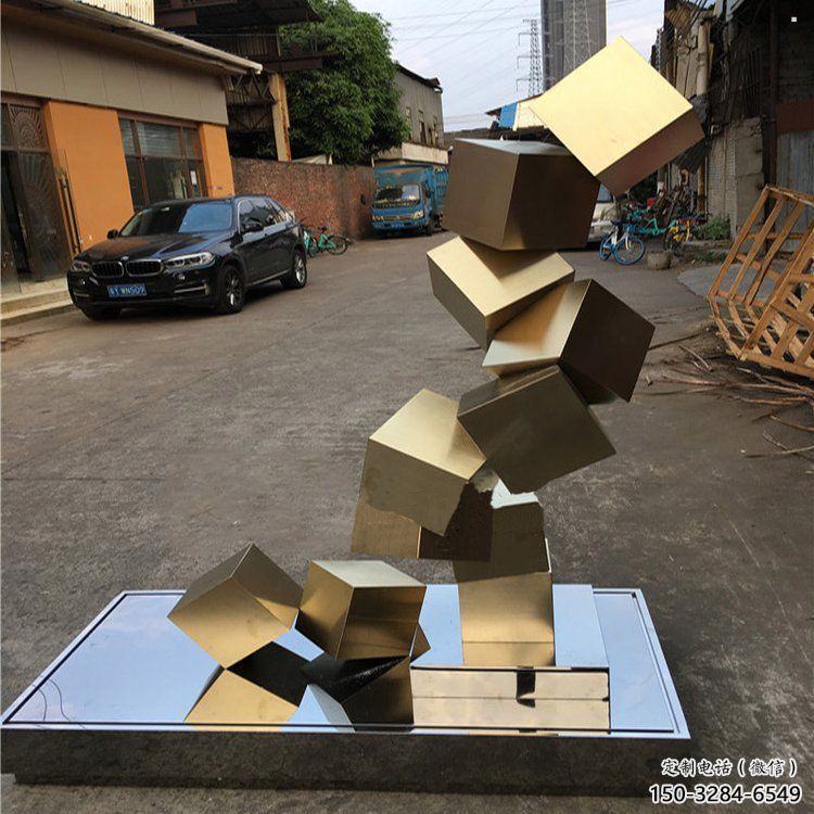 幾何體雕塑精選，美陳雕塑，不銹鋼幾何體雕塑訂做