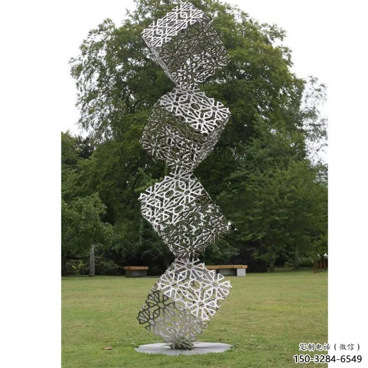 幾何體雕塑生產，鋼管組合，不銹鋼幾何體雕塑展品