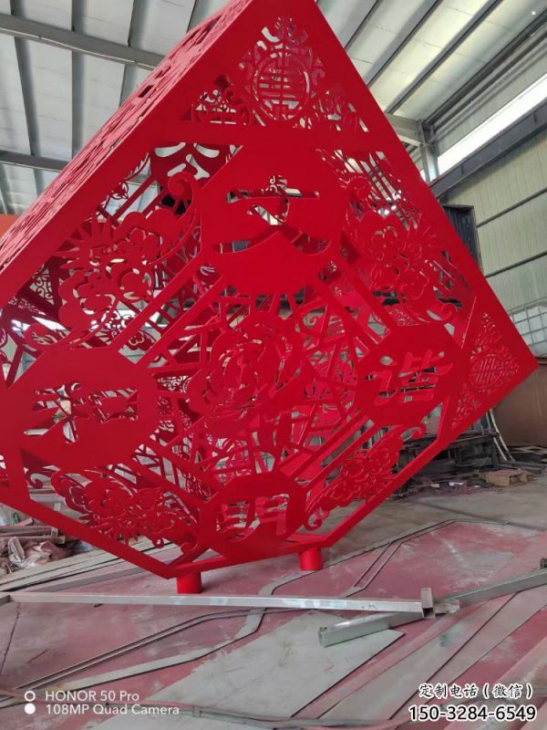 立方體雕塑提供，白鋼構件，鏤空立方體雕塑生產廠家