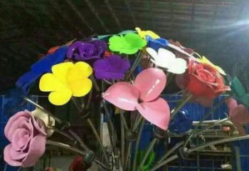 杏花雕塑廠家，美陳雕塑，不銹鋼杏花雕塑制造