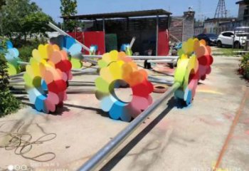 杏花雕塑定價，烤漆工藝，不銹鋼杏花雕塑制作廠家