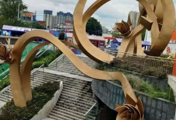 櫻花雕塑優(yōu)選，陸地?cái)[件，不銹鋼櫻花雕塑廠家