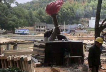 火把雕塑點(diǎn)擊，城區(qū)小品，不銹鋼火把雕塑承接