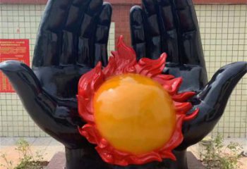 制造火球雕塑定價，地標擺件，烤漆不銹鋼火球雕塑精選