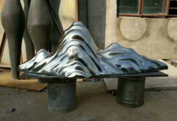 不銹鋼假山雕塑，戶外雕塑，金屬抽象假山雕塑制造