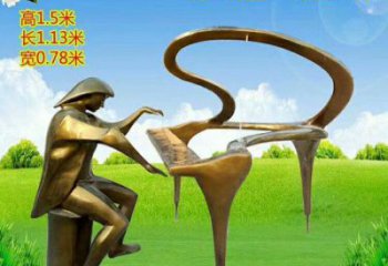 創(chuàng)意鋼琴雕塑