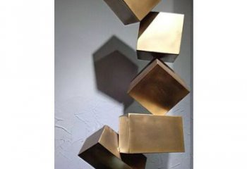 幾何體雕塑承接，村標(biāo)概念，不銹鋼幾何體雕塑供需