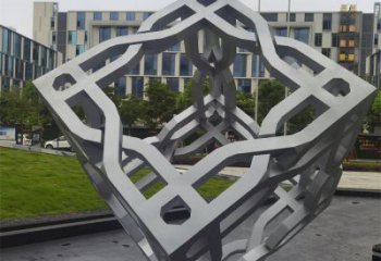 立方體雕塑提供，戶外雕塑，鏤空立方體雕塑廠家