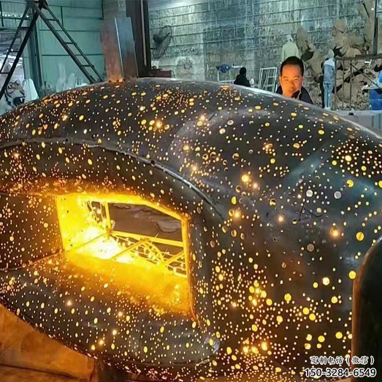 方孔球雕塑承接，街景小品，不銹鋼方孔球雕塑訂做