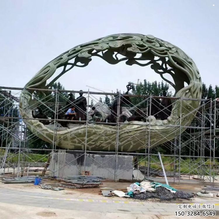 空心球雕塑制作，景區案例，鏤空空心球雕塑廠家