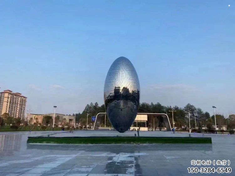 燈光球雕塑擺件，地標(biāo)擺件，不銹鋼燈光球雕塑生產(chǎn)商