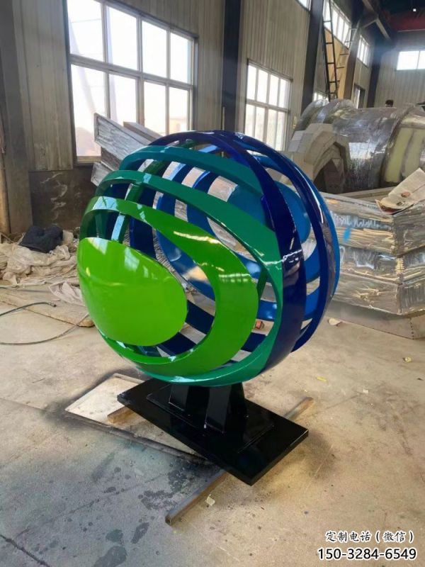 景觀球雕塑點(diǎn)擊，景觀雕塑，不銹鋼景觀球雕塑制作