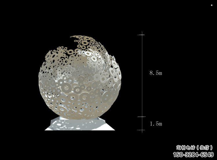 彩繪球形雕塑生產，景區案例，鏤空球形雕塑優選