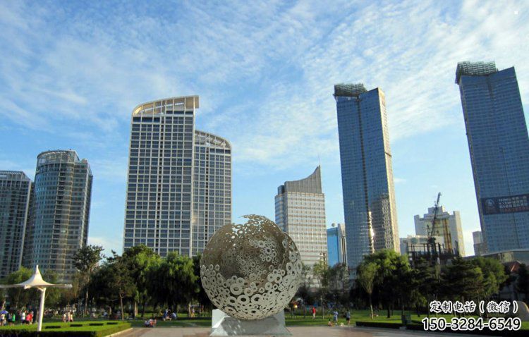 球形雕塑承接，景區案例，景觀鏤空球形雕塑定制廠家