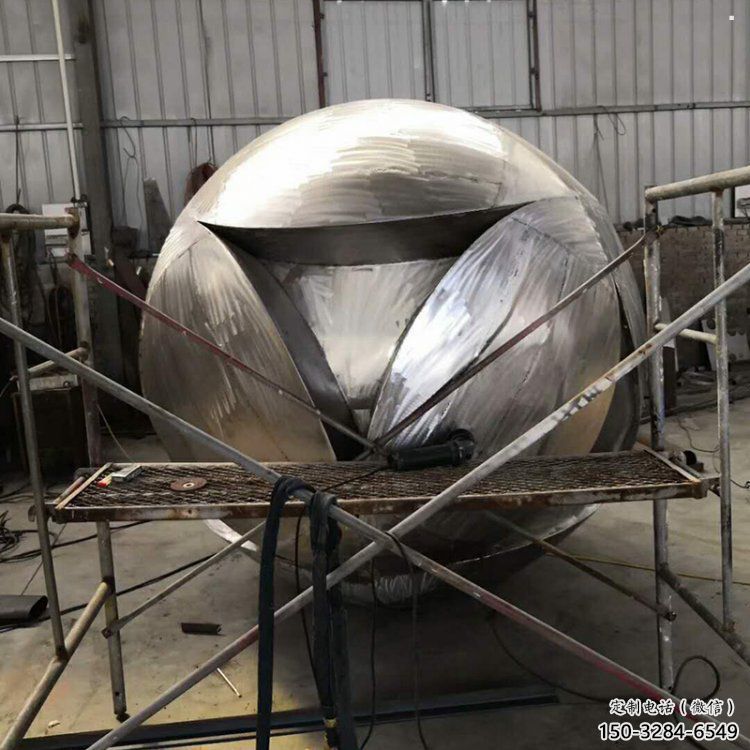 繡球雕塑點擊，地標擺件，不銹鋼繡球雕塑精選